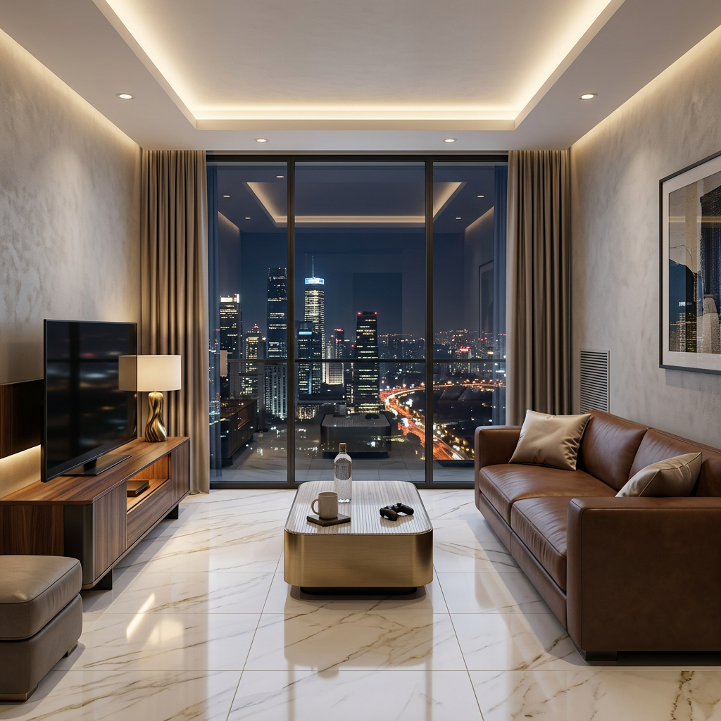 Rental flat to skyline penthouse, After