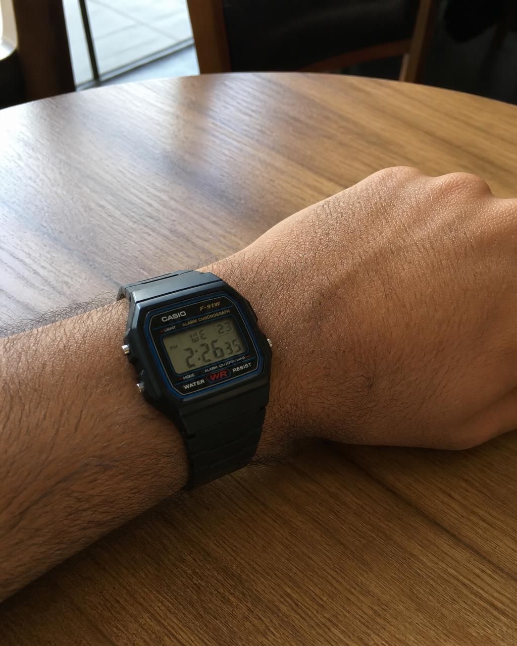 Plastic watch to solid gold, Before